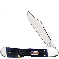 Case Mini Copperlock - Navy Blue Barnboard Jig - 10749 Knives - Tophatter Daily Deals