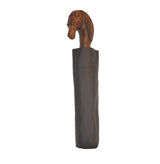 Compact Black Nylon Umbrella with Mini Horse Handle - 23 Canopy - Tophatter Daily Deals