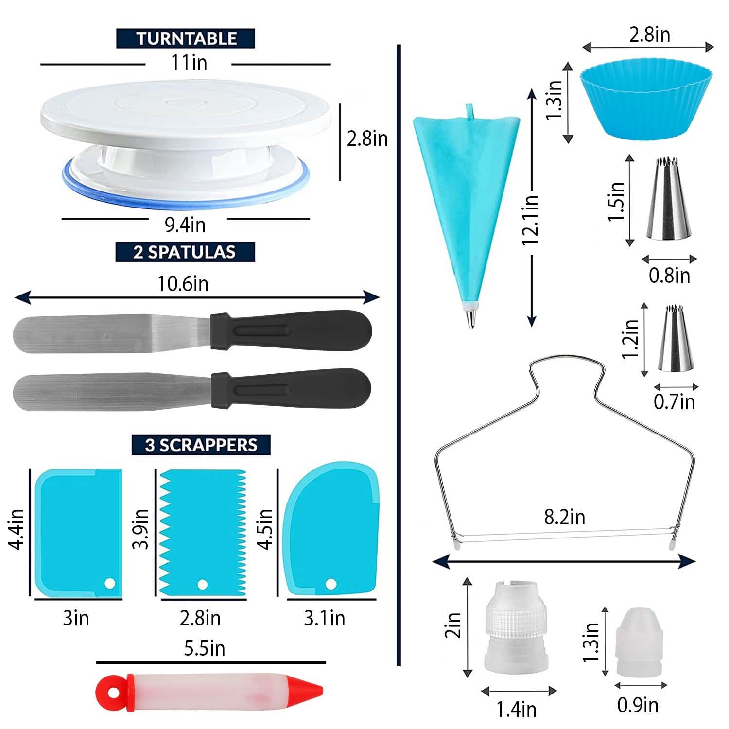 108-Piece: Cake Decorating Supplies Kit Kitchen Tools & Gadgets - Tophatter Daily Deals