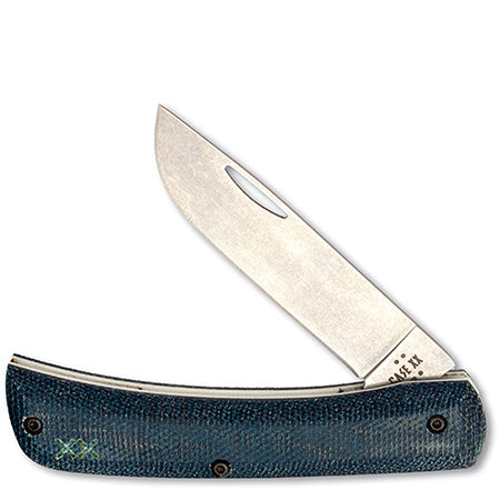 Case Sod Buster Jr - Blue Denim Canvas Micarta - 10808 Traditional Knives - Tophatter Daily Deals