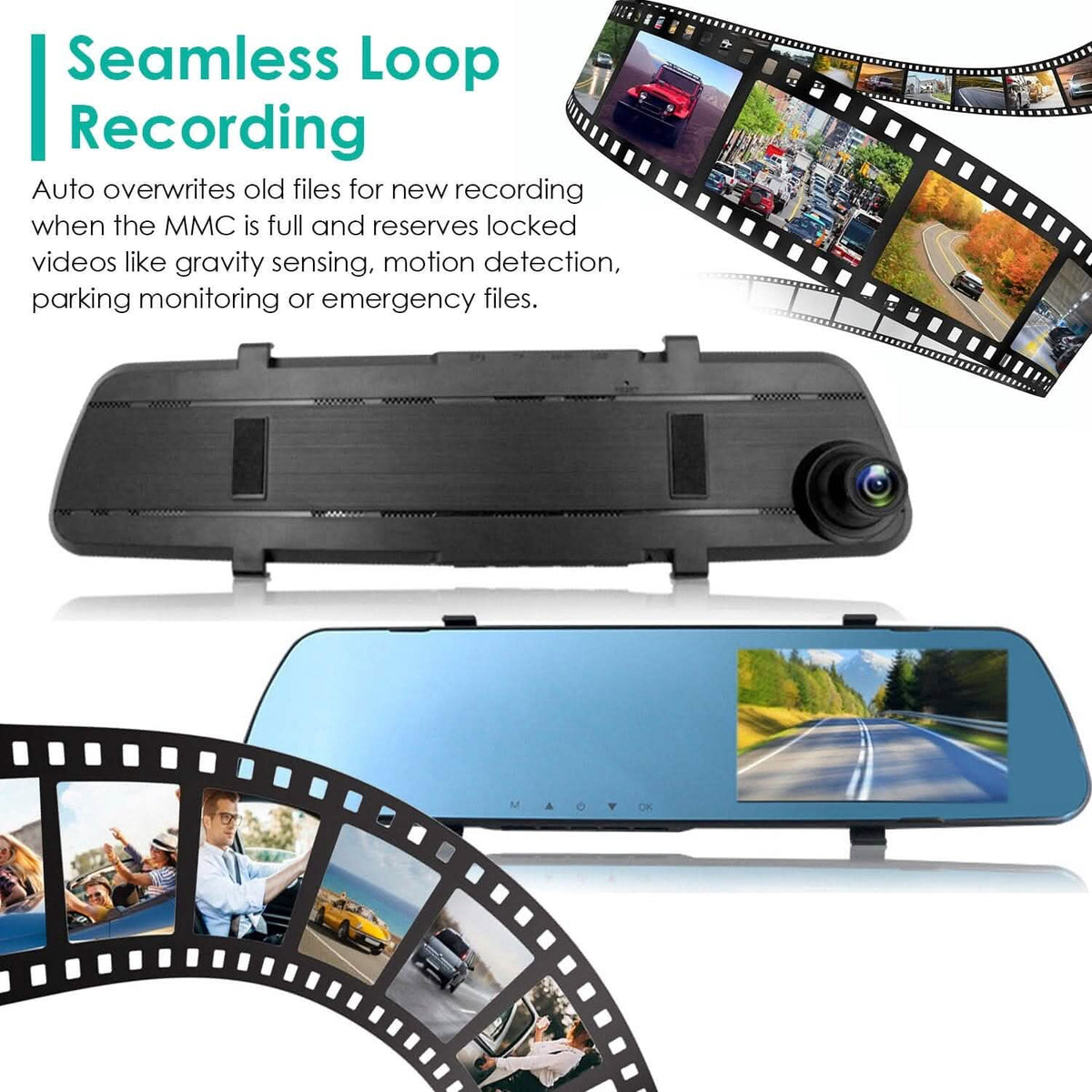 1080P Car DVR 4.3inches Dash Cam with 140° Angle Loop Recording Automotive - Tophatter Daily Deals
