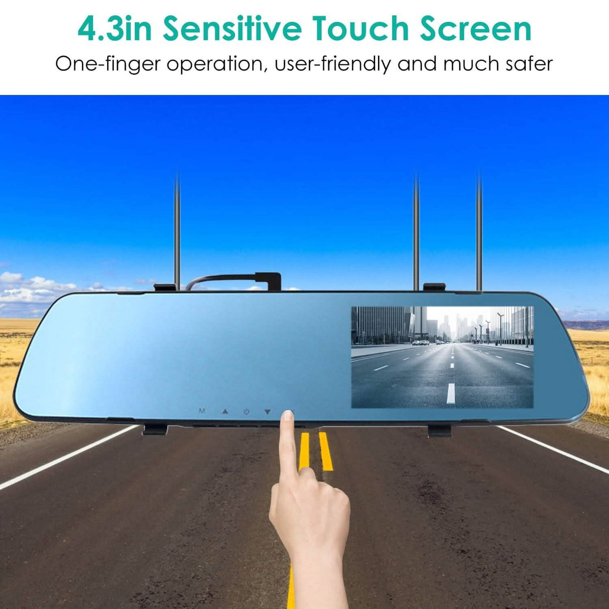 1080P Car DVR 4.3inches Dash Cam with 140° Angle Loop Recording Automotive - Tophatter Daily Deals