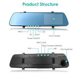 1080P Car DVR 4.3inches Dash Cam with 140° Angle Loop Recording Automotive - Tophatter Daily Deals