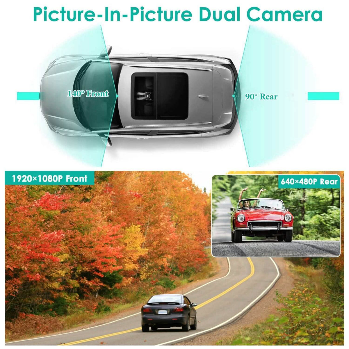 1080P Car DVR 4.3inches Dash Cam with 140° Angle Loop Recording Automotive - Tophatter Daily Deals