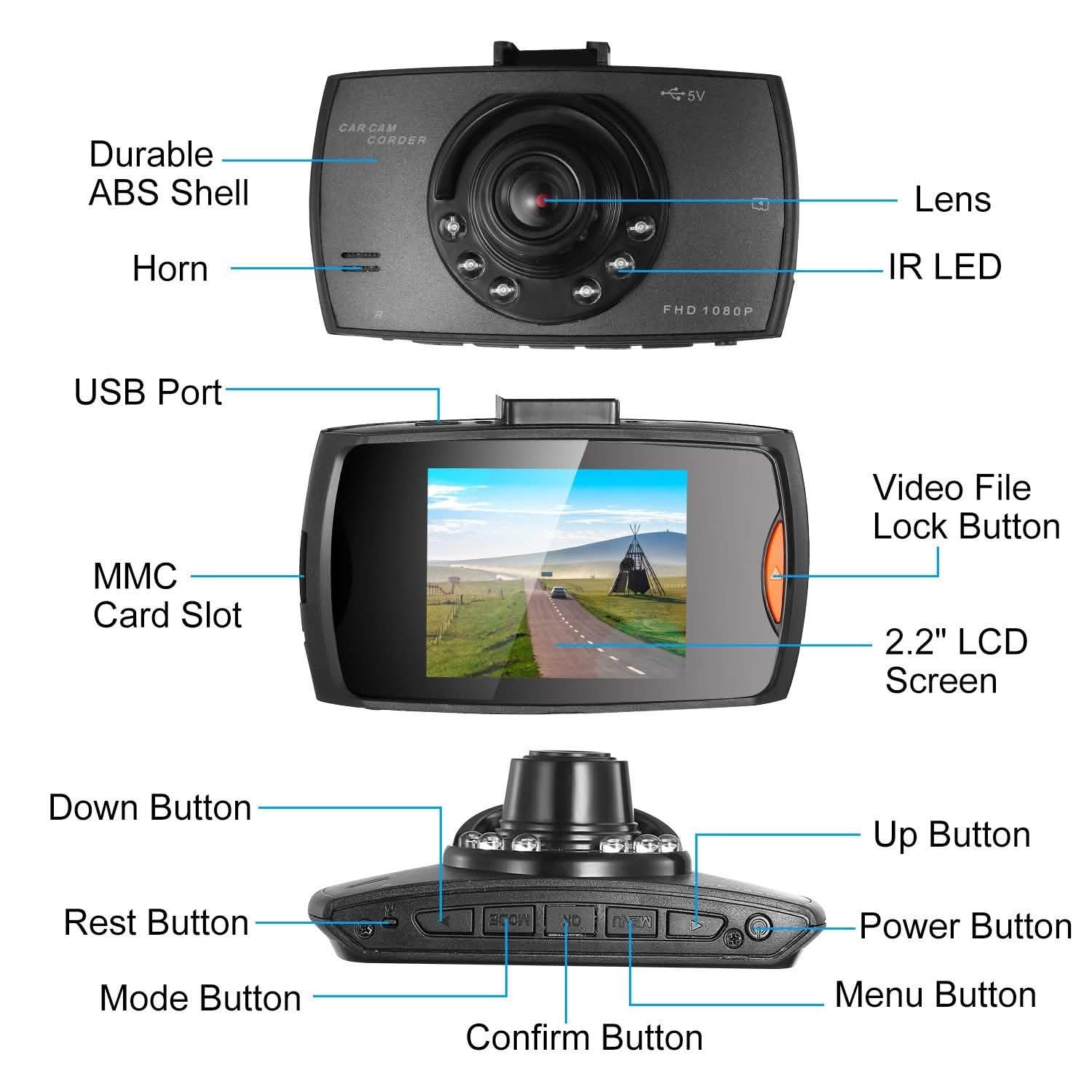1080P Car DVR Camera Dash Cam Automotive - Tophatter Daily Deals
