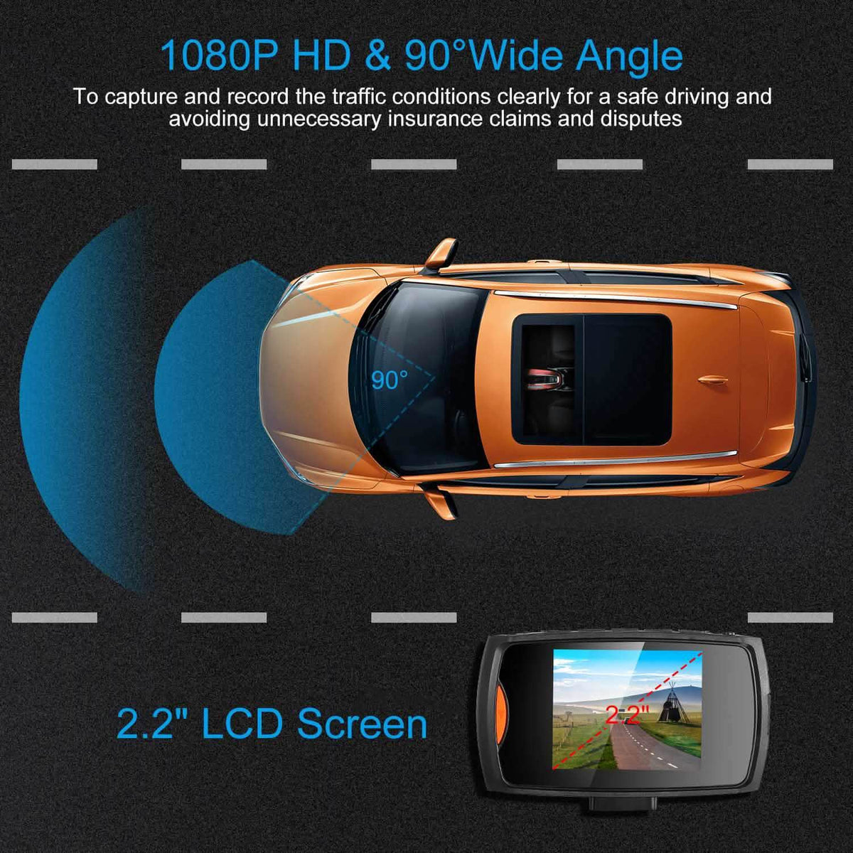 1080P Car DVR Camera Dash Cam Automotive - Tophatter Daily Deals