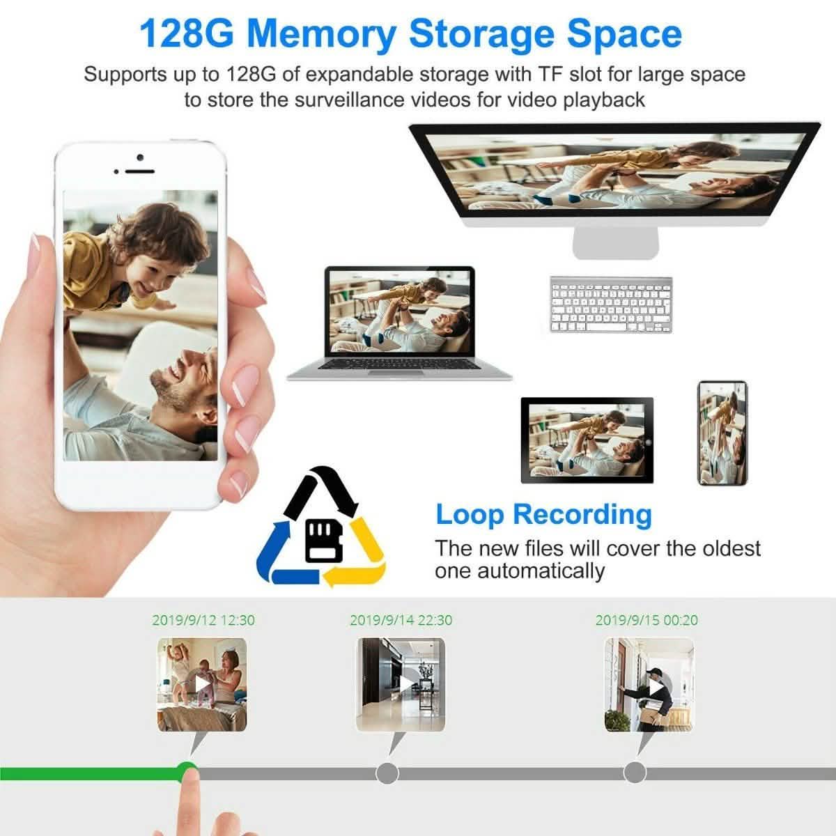 1080P FHD WiFi IP Camera Two-Way Smart Home & Security - Tophatter Daily Deals