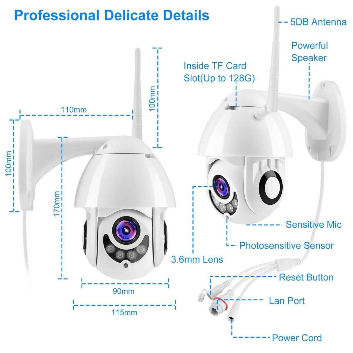 1080P FHD WiFi IP Camera Two-Way Smart Home & Security - Tophatter Daily Deals