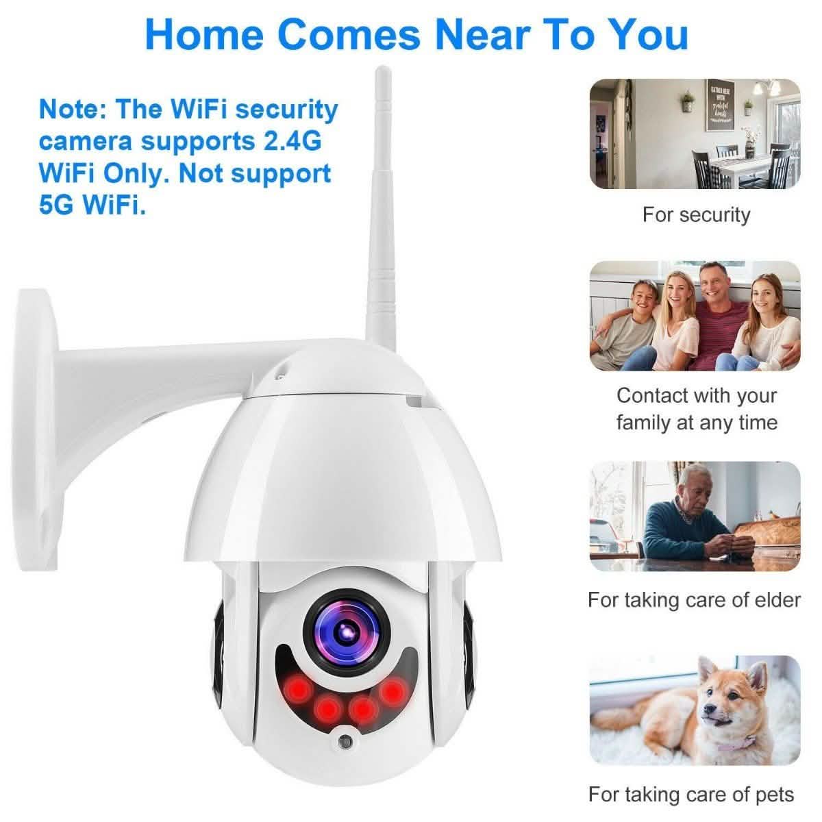1080P FHD WiFi IP Camera Two-Way Smart Home & Security - Tophatter Daily Deals