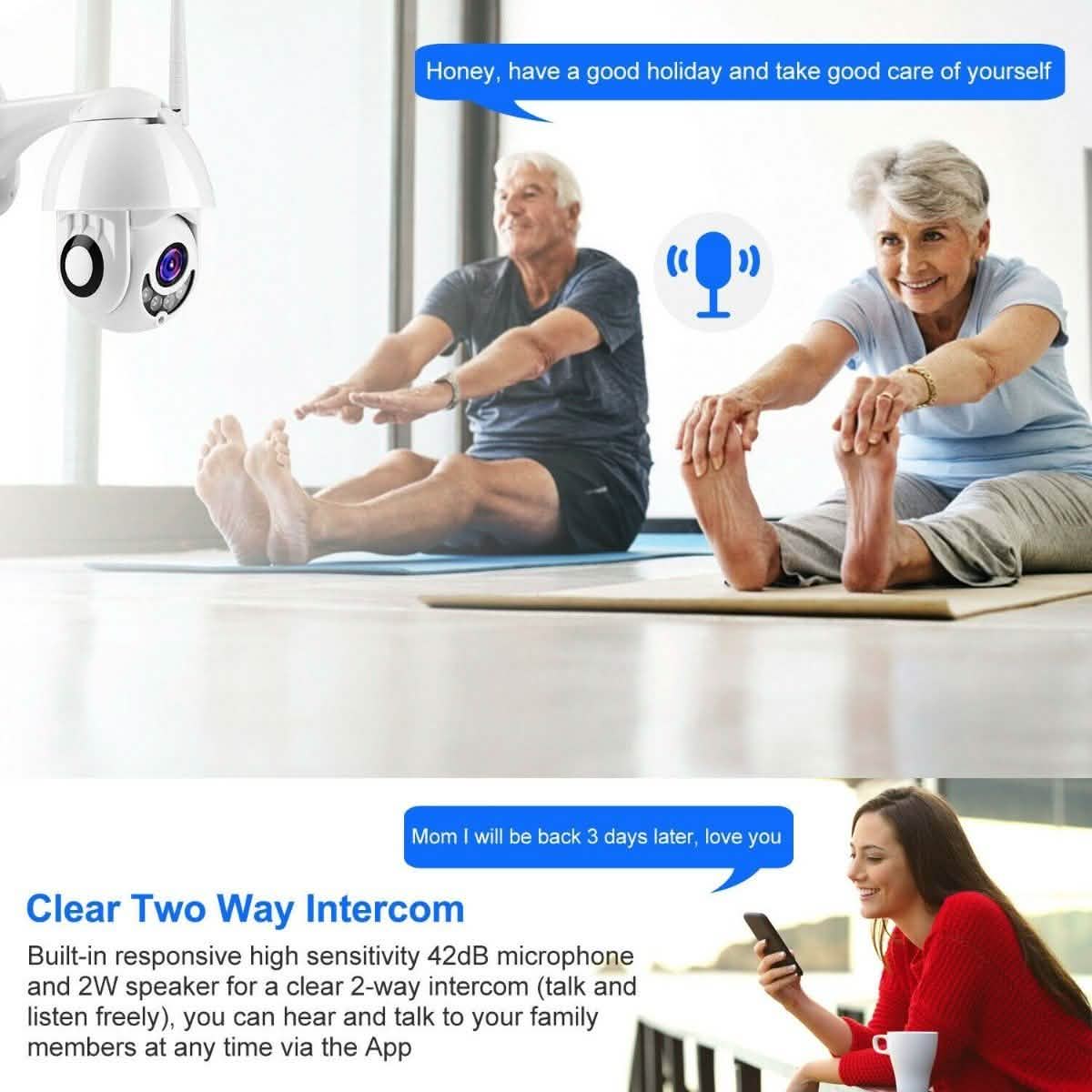 1080P FHD WiFi IP Camera Two-Way Smart Home & Security - Tophatter Daily Deals