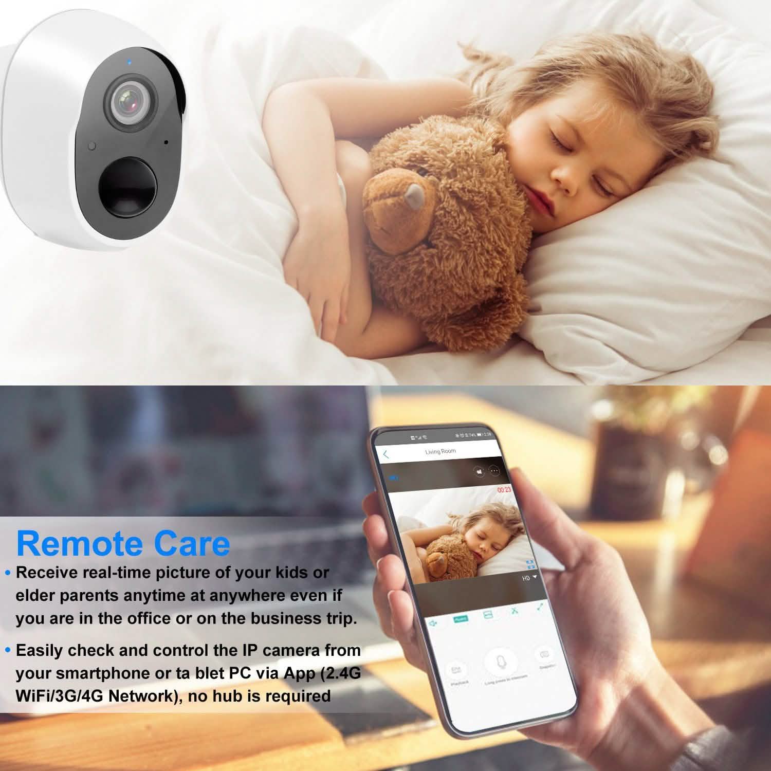 1080P FHD WiFi IP Two-Way Audio Security Surveillance Camera Smart Home & Security - Tophatter Daily Deals