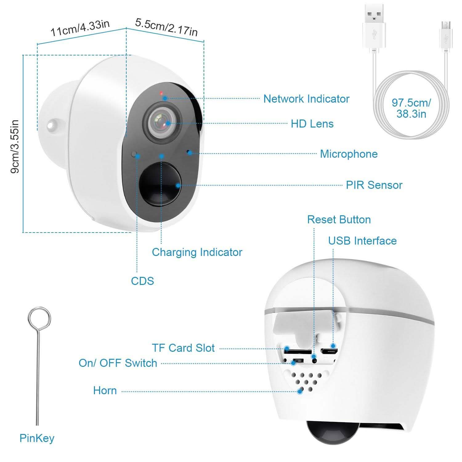 1080P FHD WiFi IP Two-Way Audio Security Surveillance Camera Smart Home & Security - Tophatter Daily Deals