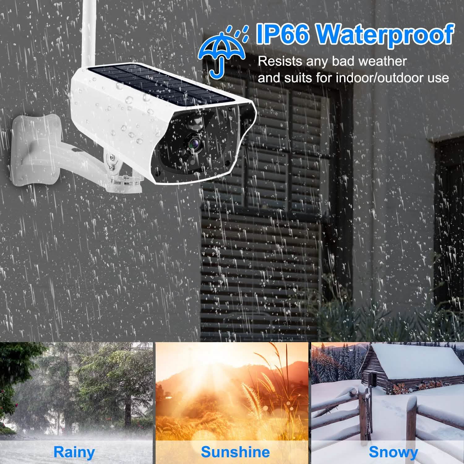 1080P Solar Powered Wifi IP Camera Smart Home & Security - Tophatter Daily Deals