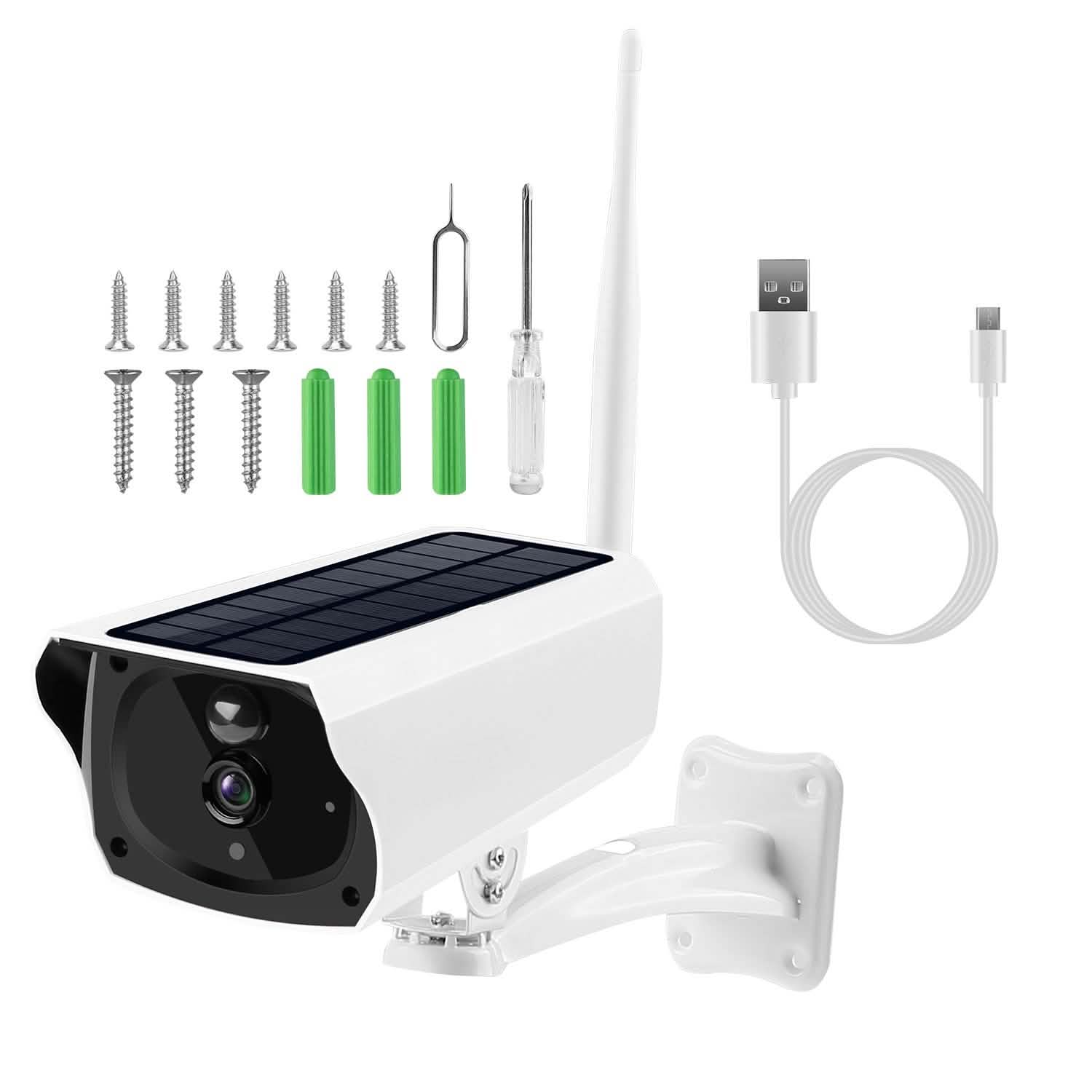 1080P Solar Powered Wifi IP Camera Smart Home & Security - Tophatter Daily Deals