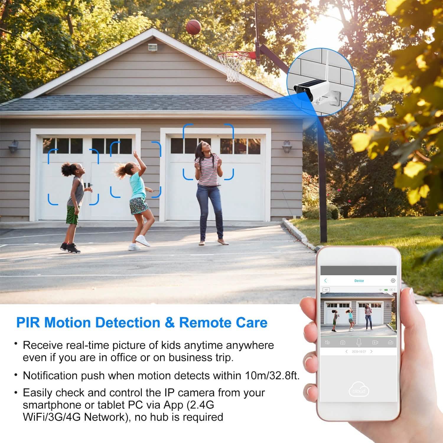 1080P Solar Powered Wifi IP Camera Smart Home & Security - Tophatter Daily Deals