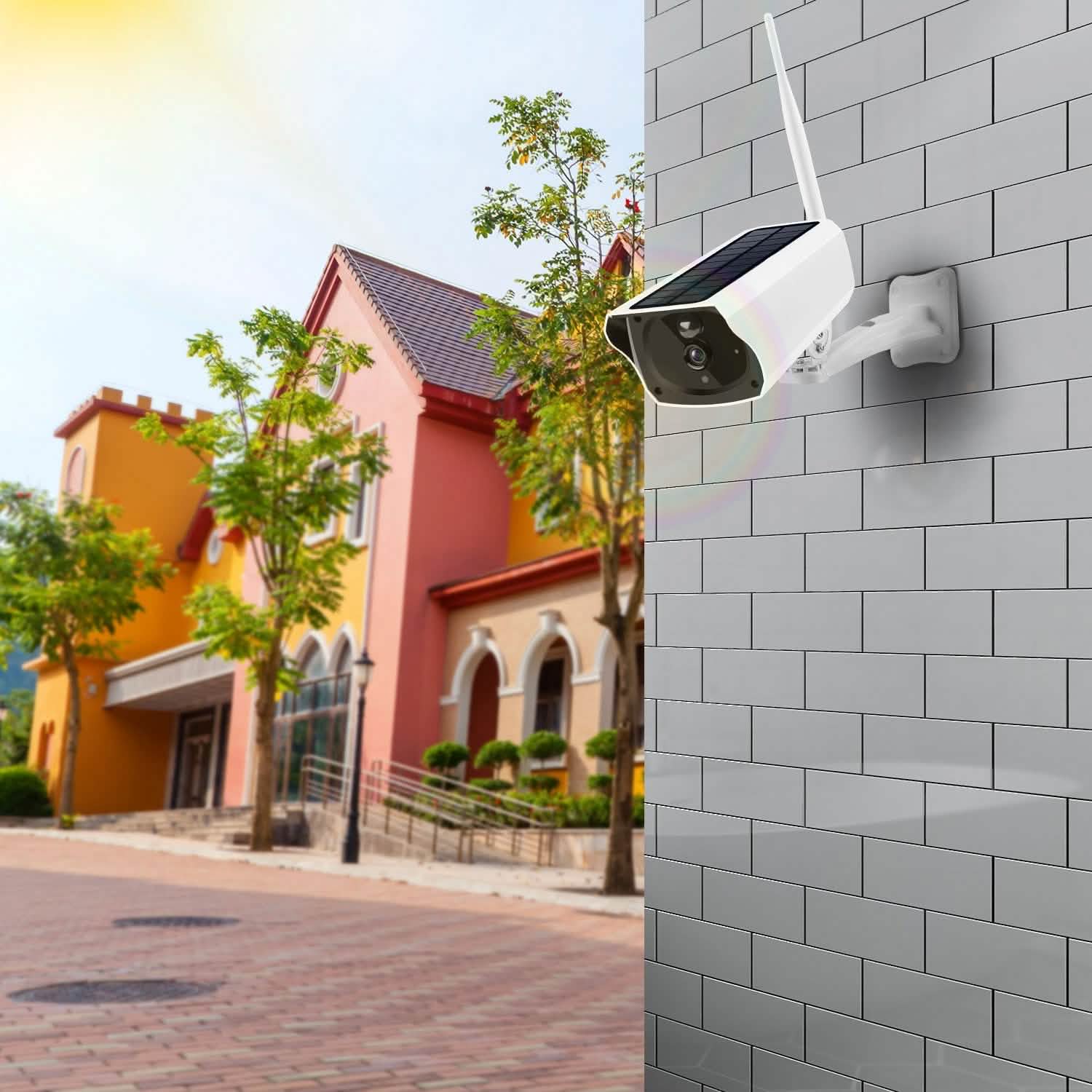 1080P Solar Powered Wifi IP Camera Smart Home & Security - Tophatter Daily Deals