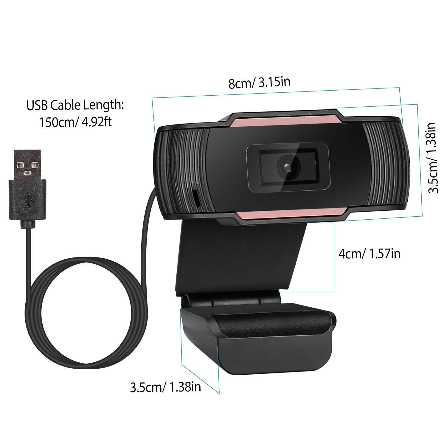 1080P USB Webcam 170 Degree Vertical Adjustment with Clip Computer Accessories - Tophatter Daily Deals