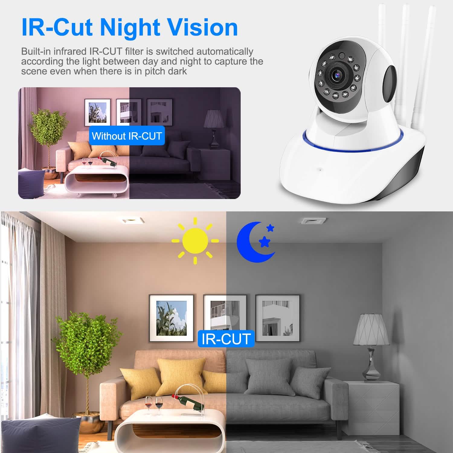 1080P WiFi IP Camera Motion Detection IR Night Vision Camcorder Smart Home & Security - Tophatter Daily Deals
