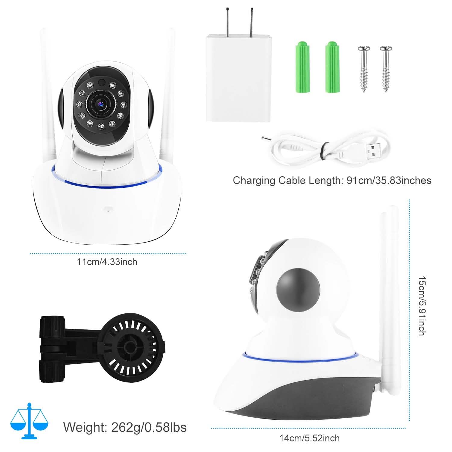 1080P WiFi IP Camera Motion Detection IR Night Vision Camcorder Smart Home & Security - Tophatter Daily Deals