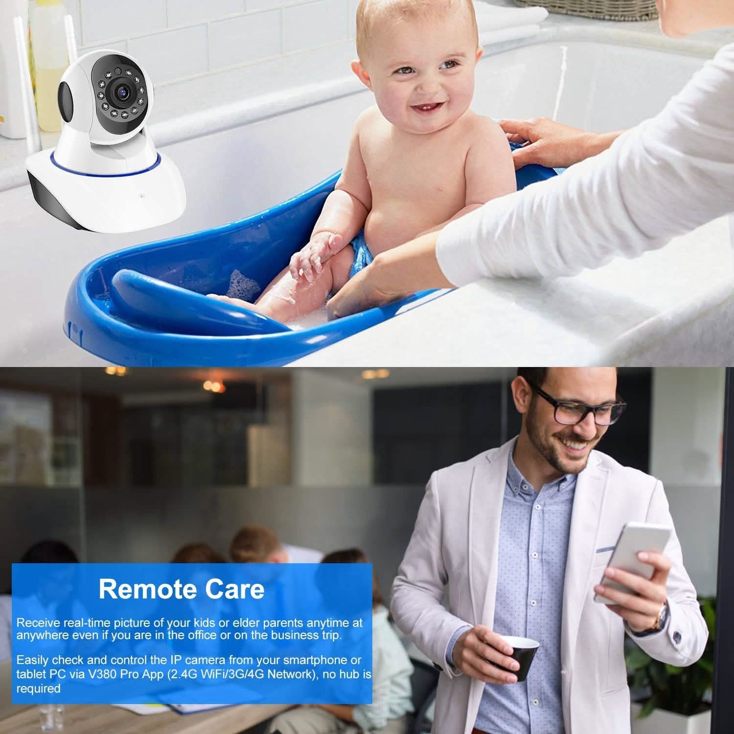1080P WiFi IP Camera Motion Detection IR Night Vision Camcorder Smart Home & Security - Tophatter Daily Deals