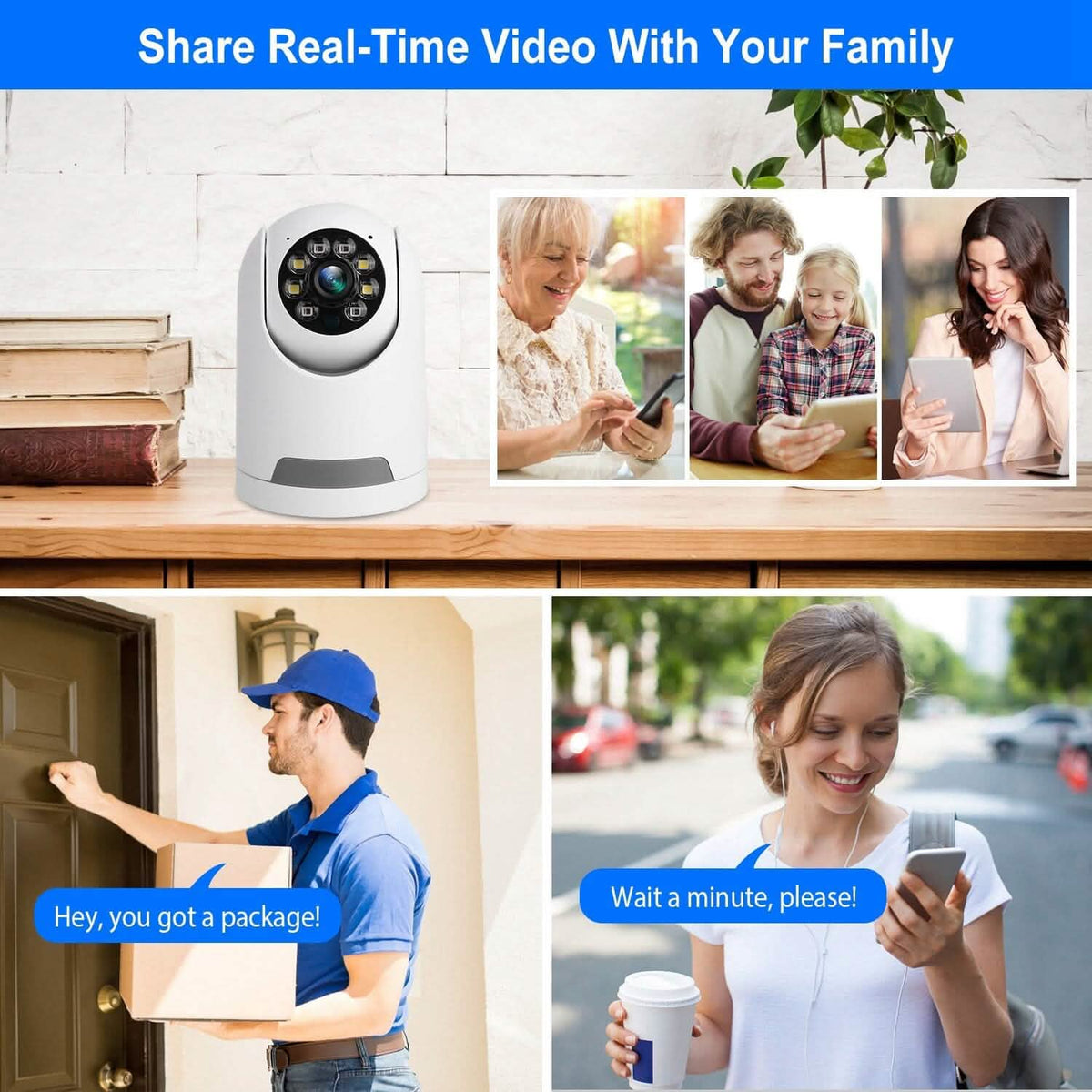 1080P Wifi IP Camera Pan Tilt Security Surveillance Camcorder Smart Home & Security - Tophatter Daily Deals