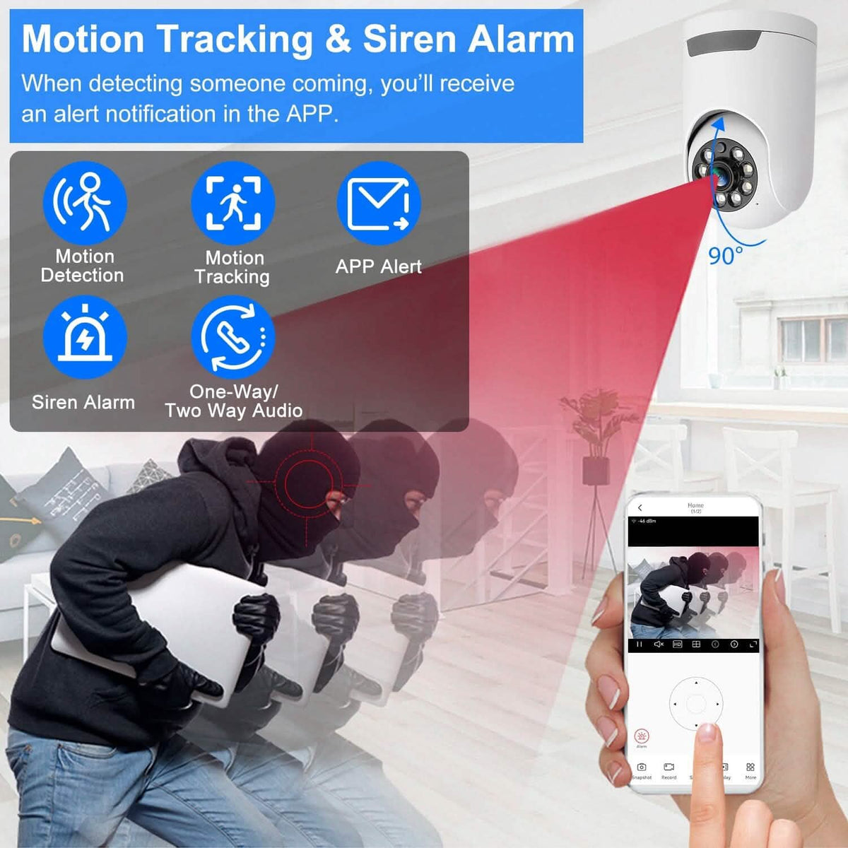1080P Wifi IP Camera Pan Tilt Security Surveillance Camcorder Smart Home & Security - Tophatter Daily Deals