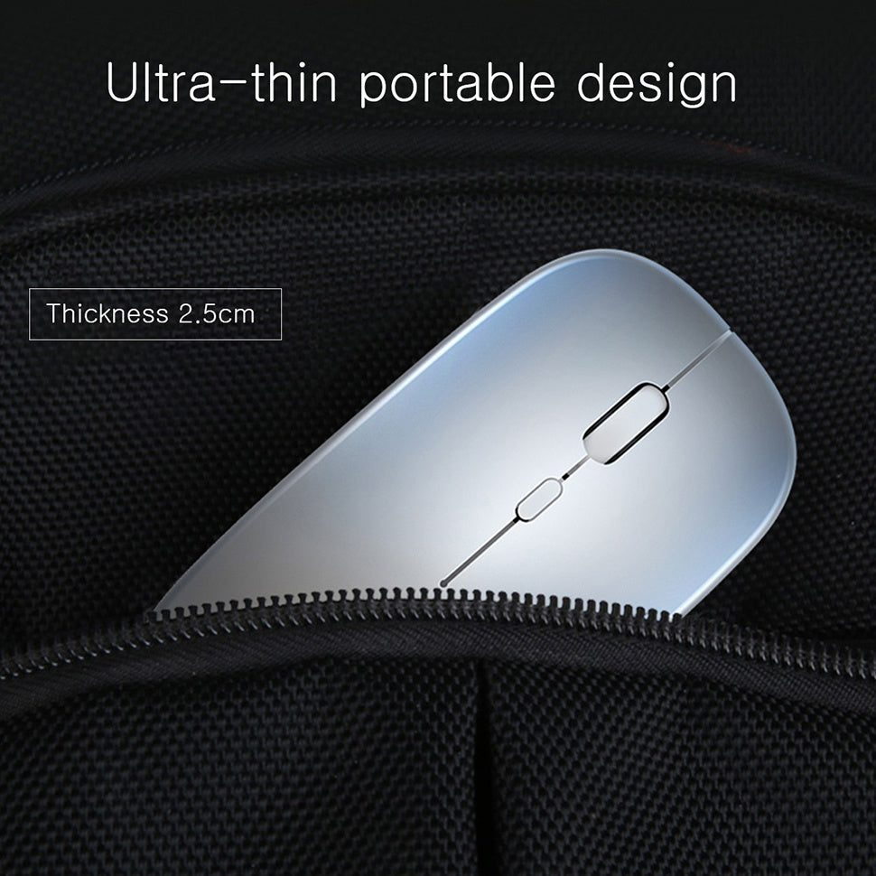 BLACK Silent ULTRA THIN rechargeable wireless mouse 7 GLOWING LIGHTS 0 - Tophatter Daily Deals
