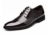 2021 spring new men's shoes business dress shoes fashion lace men's shoes shoes shoes Brown Men's casual dress shoes - Tophatter Daily Deals