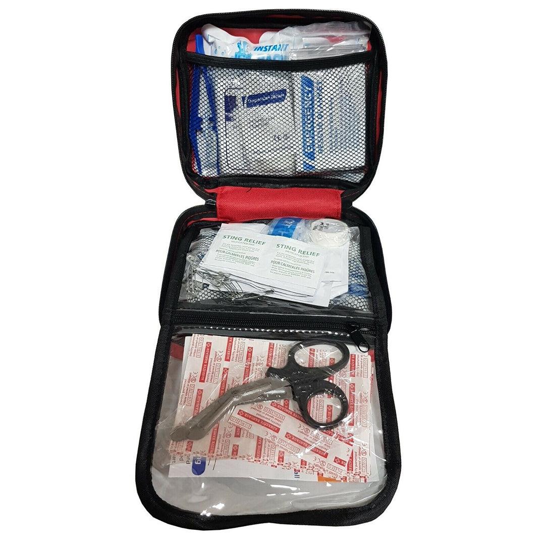 Best First Aid Kit UK - 108 Piece First Aid Kit Medical Emergency Travel Home Car Taxi Work 1st Aid Bag Health Care - Tophatter Daily Deals