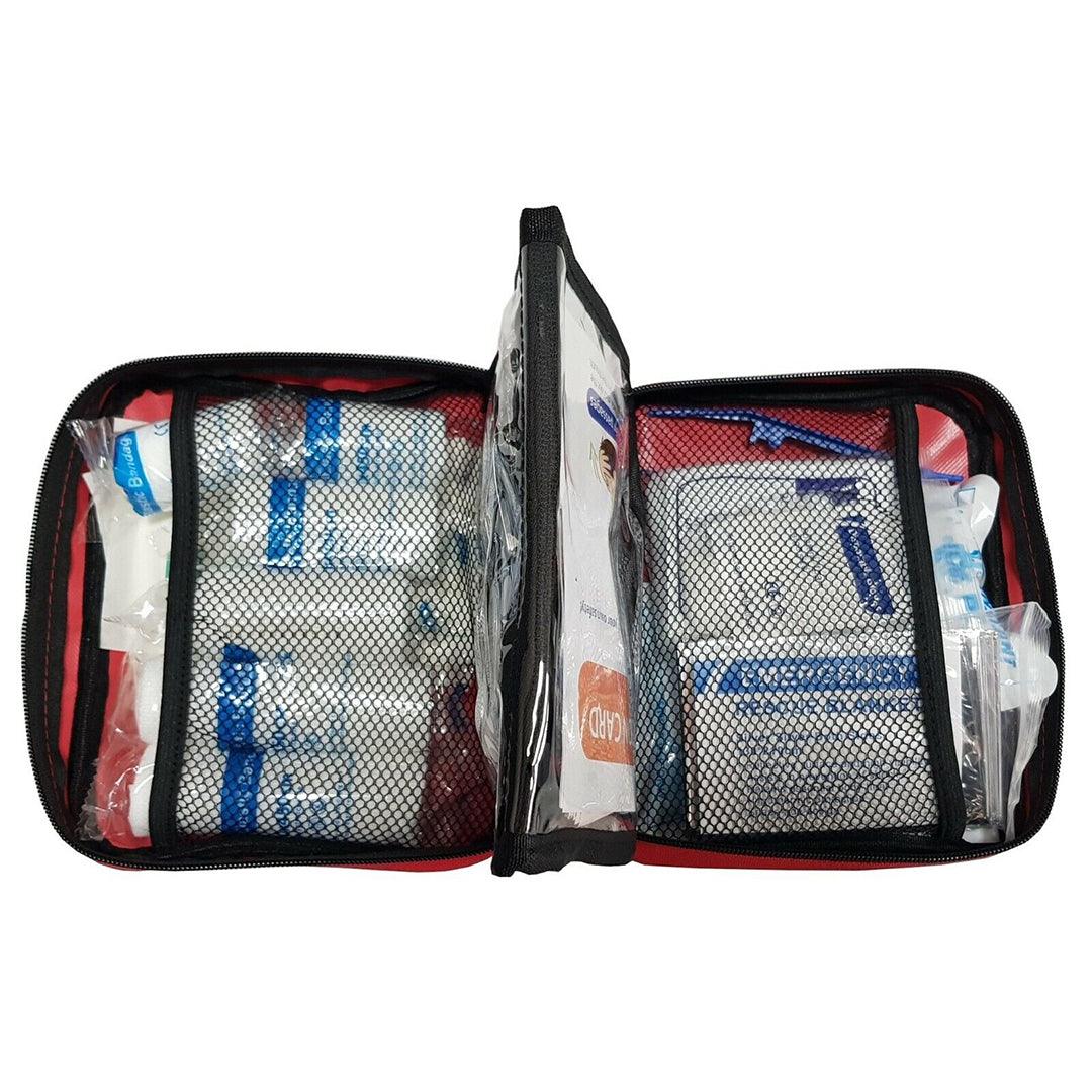 Best First Aid Kit UK - 108 Piece First Aid Kit Medical Emergency Travel Home Car Taxi Work 1st Aid Bag Health Care - Tophatter Daily Deals