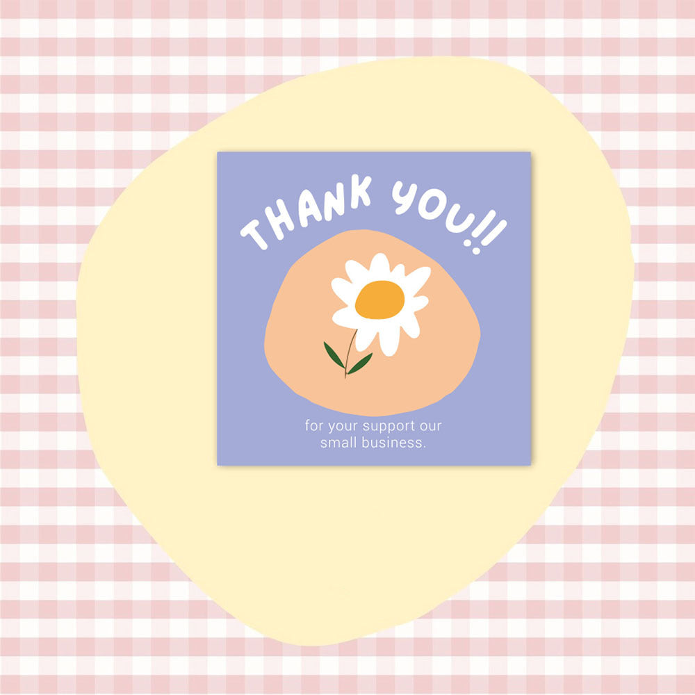 50 PcsPack Square Simple Thank-you Card Coated Paper Business Cards K111 Style 50 Pieces 0 - Tophatter Daily Deals