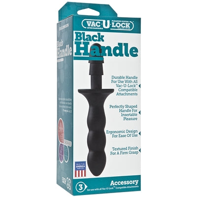Doc Johnson Vac-U-Lock Black Handle – Ergonomic Handle Accessory for Vac-U-Lock Dildos > Sex Toys > Sex Machines > Attachments - Tophatter Daily Deals