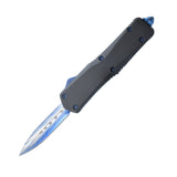 Double Edge Damascus Automatic OTF Knife w/ Belt Clip Knife - Tophatter Daily Deals