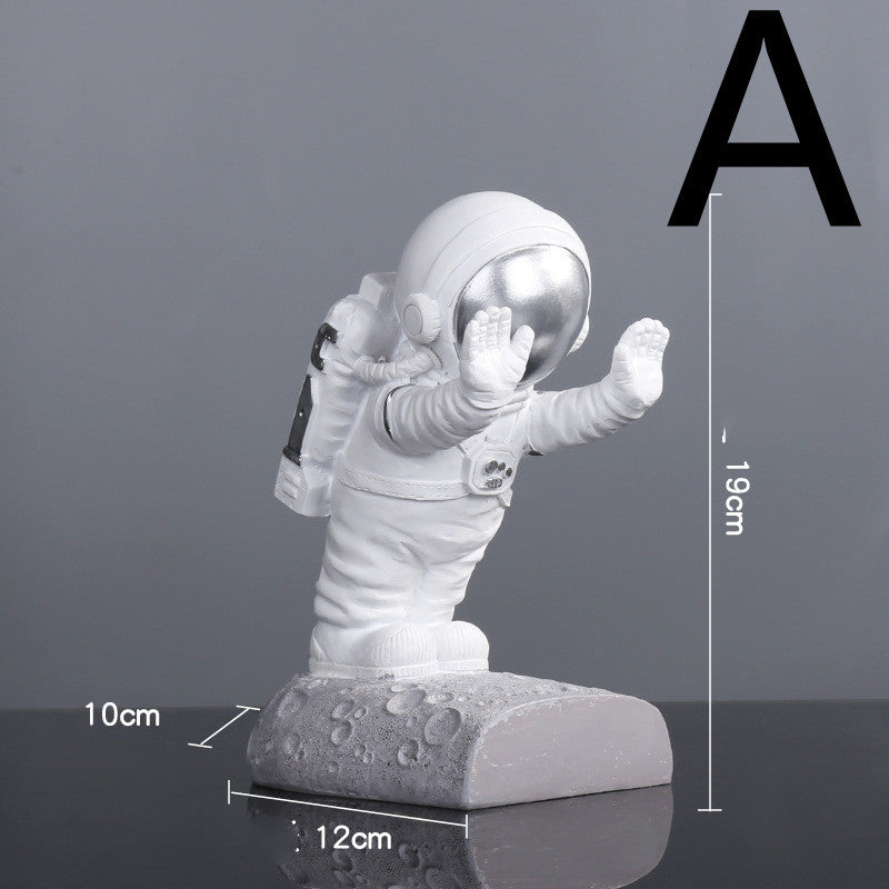 Astronaut Spaceman Decoration TV Cabinet Wine Cabinet Book A Silver 0 - Tophatter Daily Deals