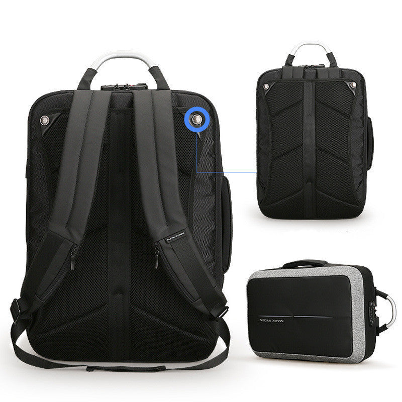 BLACK Men's backpack rechargeable usb computer bag 0 - Tophatter Daily Deals