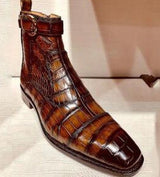 Autumn And Winter Low-heel Square Heel Low Boots Brown 0 - Tophatter Daily Deals