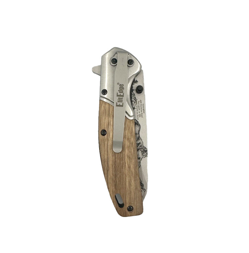 3.5" Spring Assisted Knife Drop Point Blade - Tophatter Daily Deals