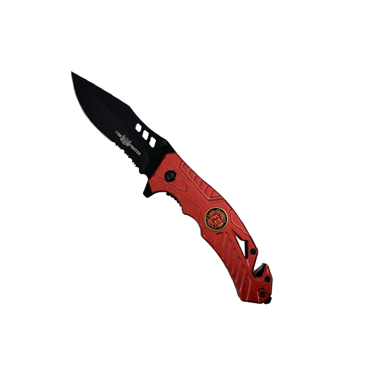 5" Spring Assisted Knife Fire Fighter - Tophatter Daily Deals