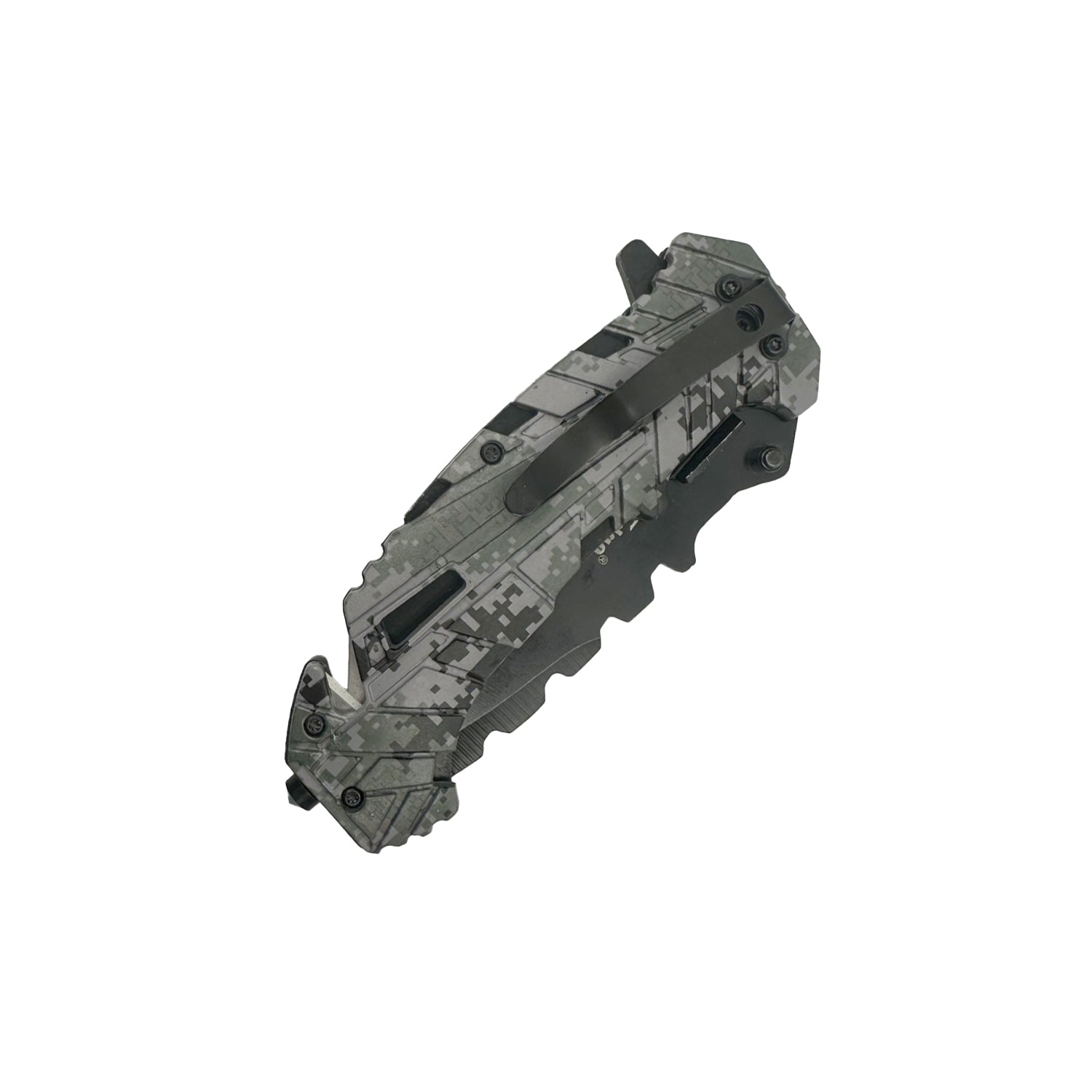 5" Spring Assisted Knife with Camo Nylon Fiber Handle - Tophatter Daily Deals