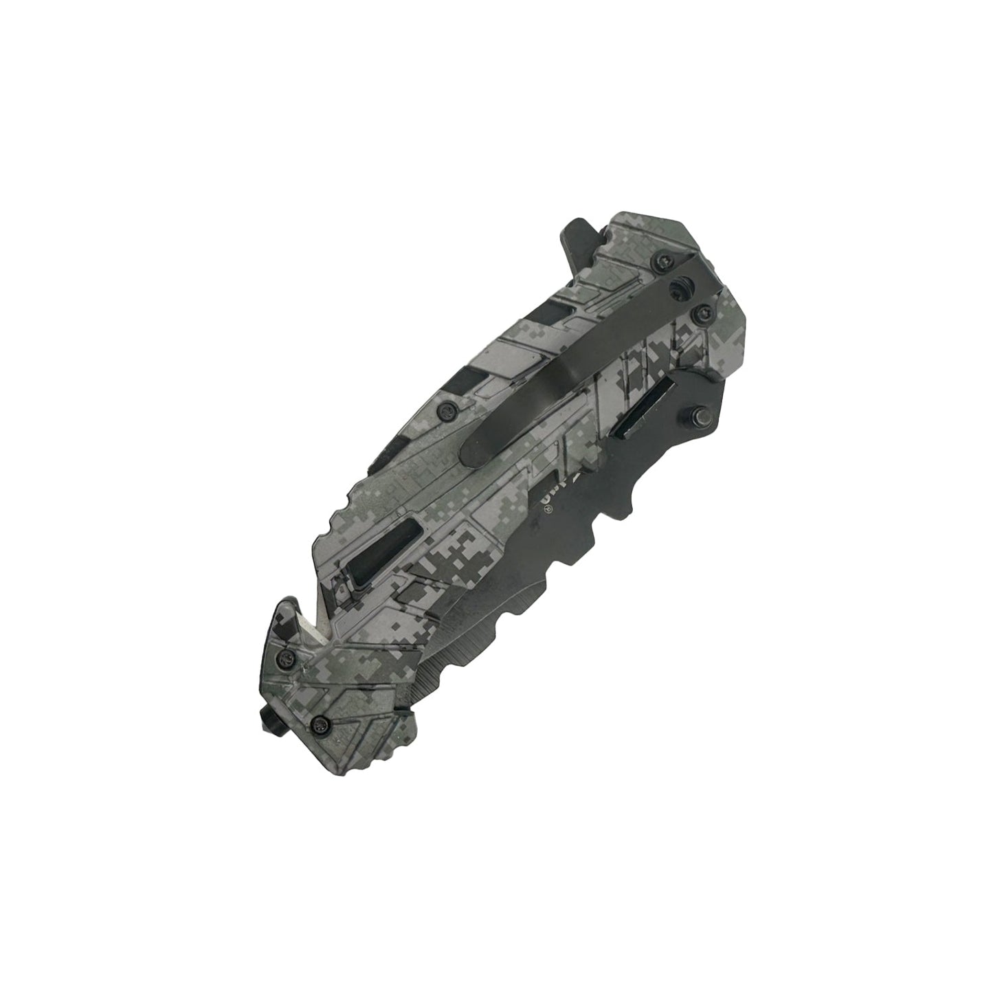 5" Spring Assisted Knife with Camo Nylon Fiber Handle - Tophatter Daily Deals