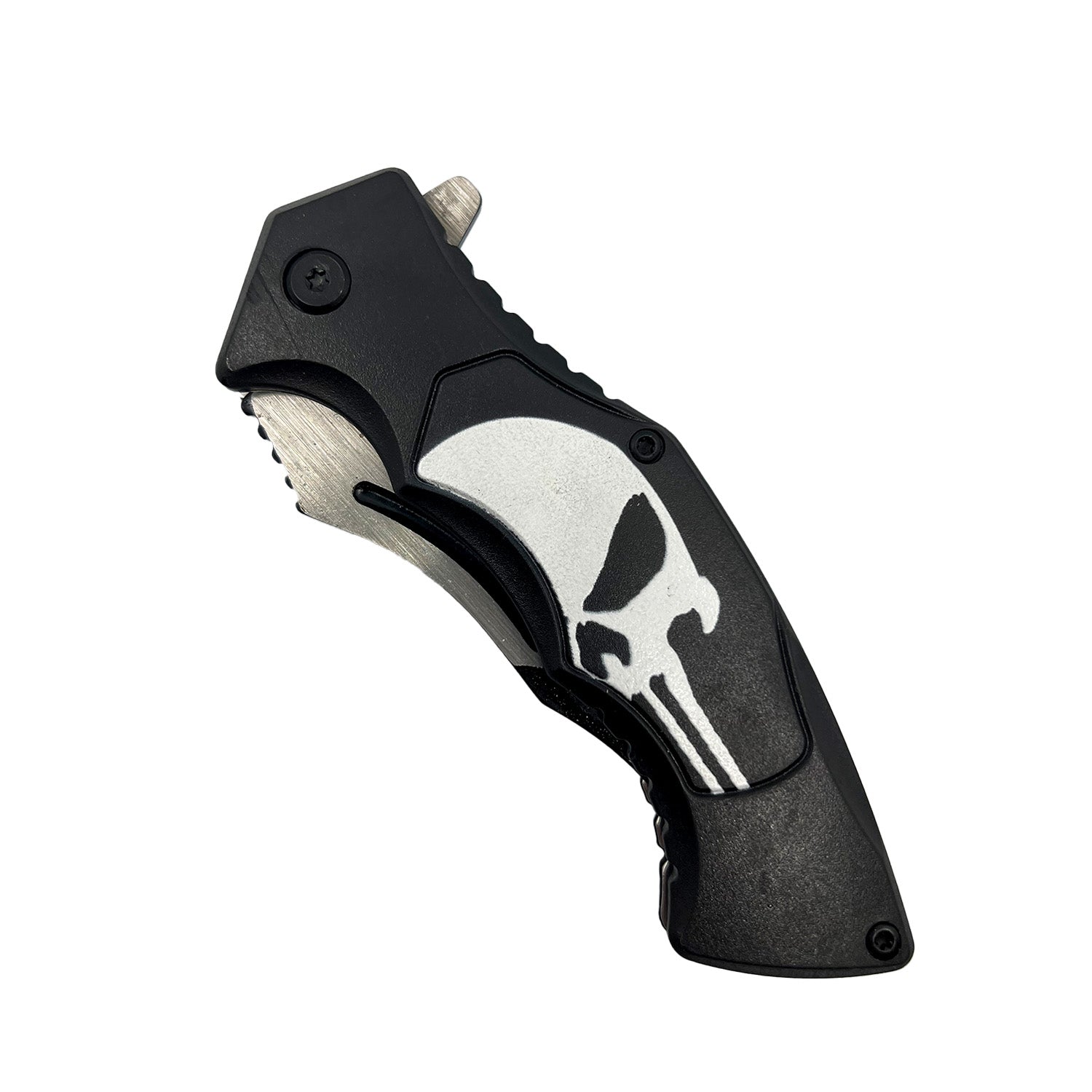 Spring Assisted Punisher Skull Knife - Tophatter Daily Deals