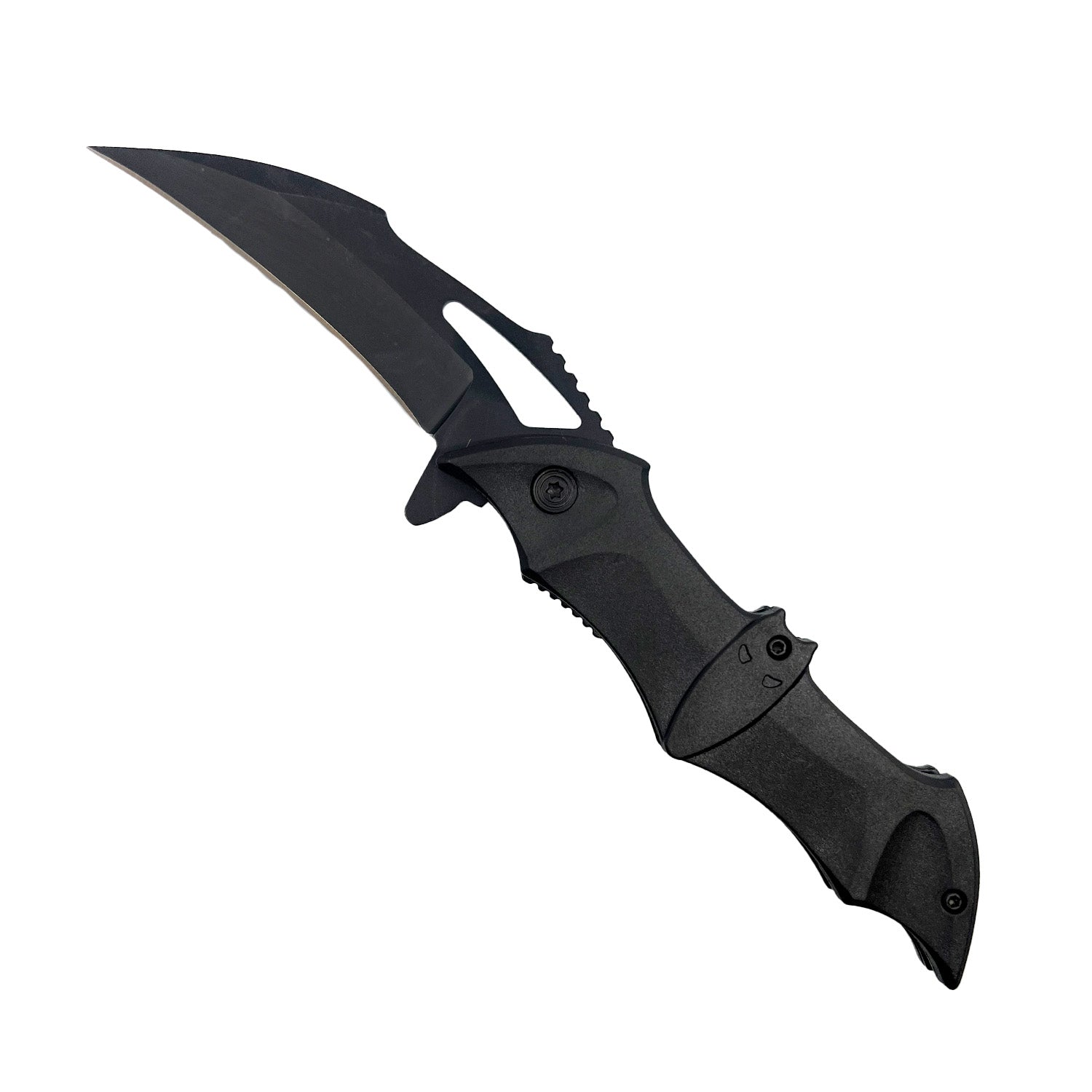 Spring Assisted Bat Knife With ABS Handle Black - Tophatter Daily Deals