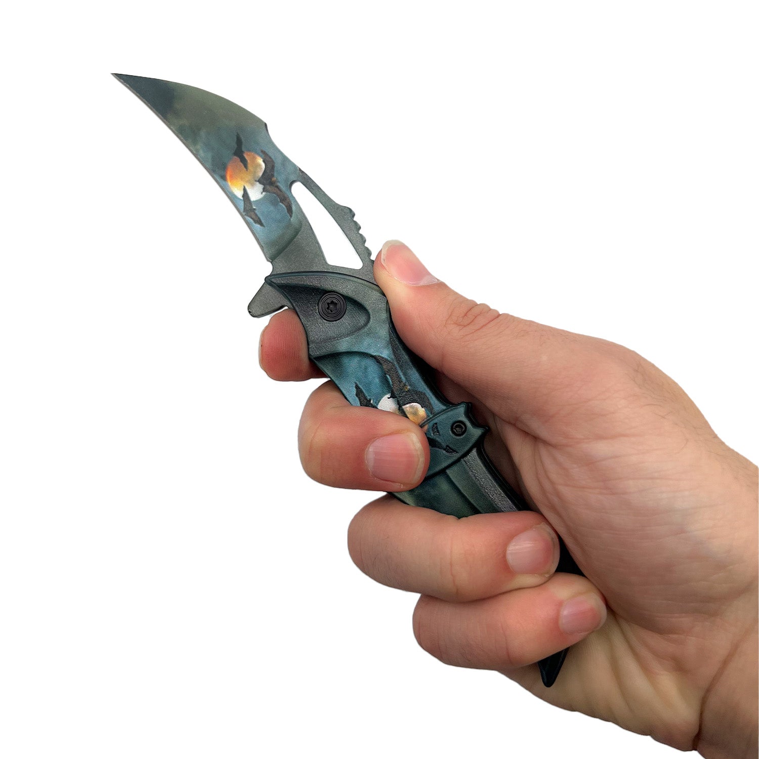 Spring Assisted Bat Knife With ABS Handle - Tophatter Daily Deals