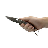 3.5" Damascus Drop Point Blade Knife w/ Abalone Handle - Tophatter Daily Deals