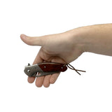 3.5" Damascus Drop Point Blade Knife w/ Wood Handle - Tophatter Daily Deals