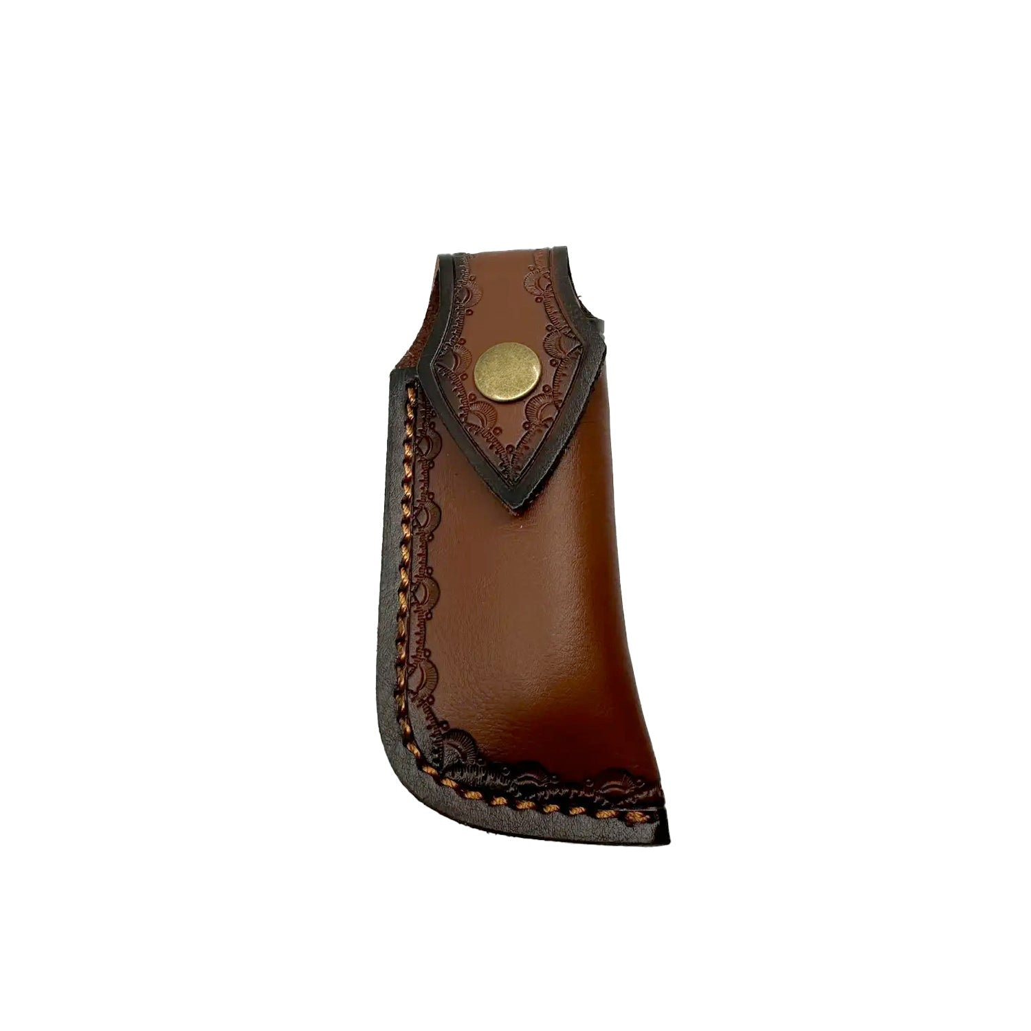 3.5" Damascus Drop Point Blade Knife w/ Wood Handle - Tophatter Daily Deals