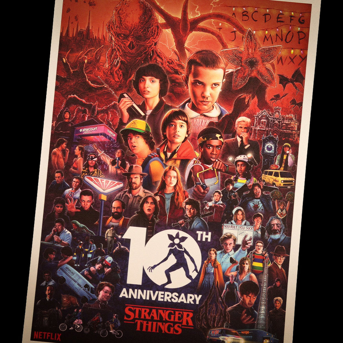 Stranger Things - Limited Edition 10th Anniversary Art Print Fine Art Print - Tophatter Daily Deals