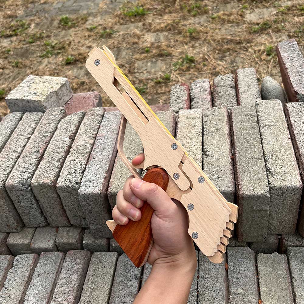 Wooden Assembled Flying Eagle Solid Wood Pistol - Tophatter Daily Deals