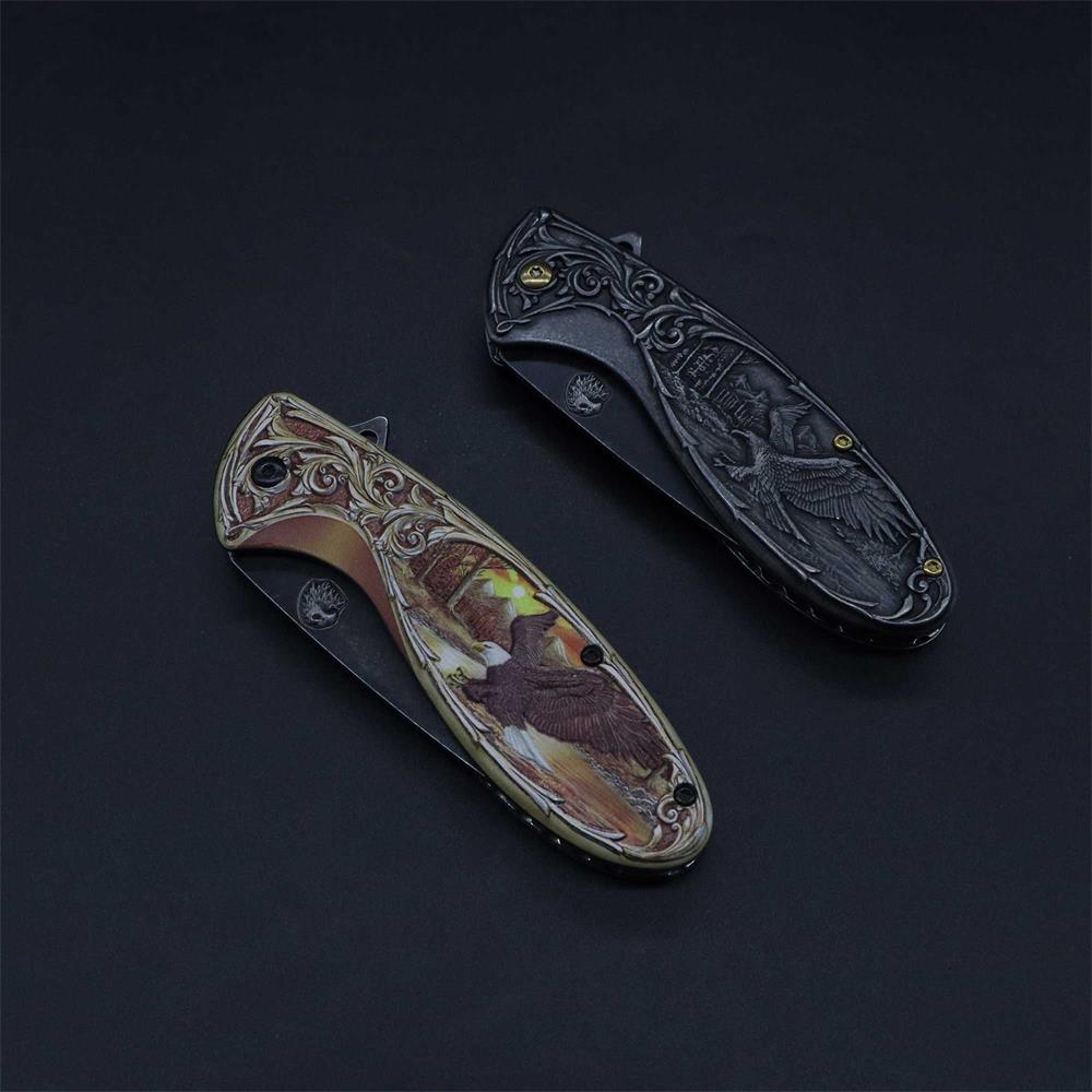 3D Sculpture Eagle Relief Folding Knife - Tophatter Daily Deals