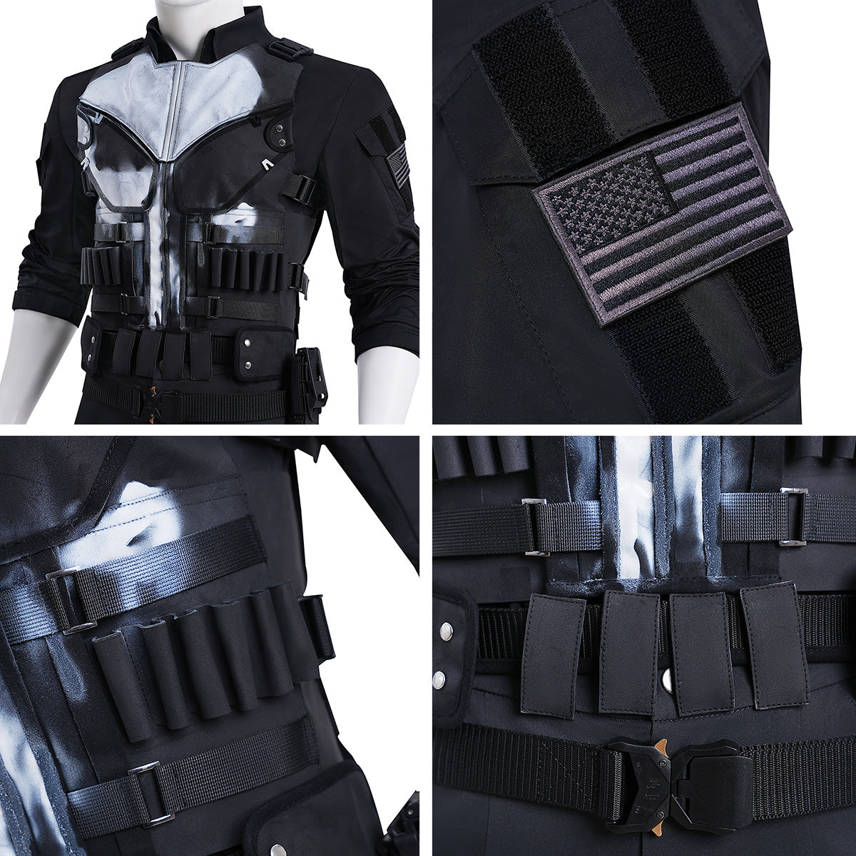 Daredevil: Born Again Daredevil Frank Castle The Punisher Cosplay Costume Costume - Tophatter Daily Deals